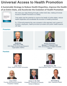 Universal Access to Health Promotion Webinar